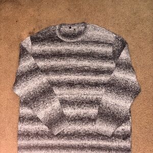 VRST Men's Gray Striped Sweater Size XL